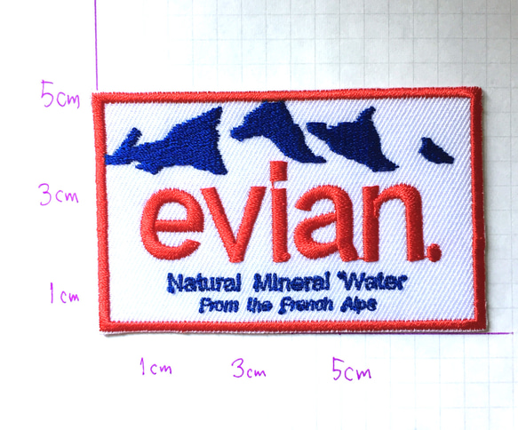 w6:ワッペン (evian) 3枚目の画像