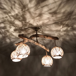 流木 天井照明 クローゼットハンガー シーリングライト インテリア