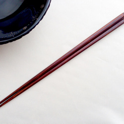 《受注制作》摺り漆のシンプルな菜箸(糸付き) 6枚目の画像