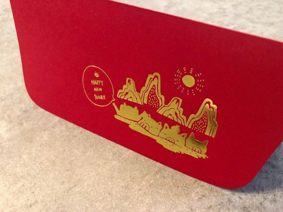優遇ギフトポストカードにBlingBling入浴暖かい新年 - 豚年ホットスタンプ赤バッグ-10 7枚目の画像