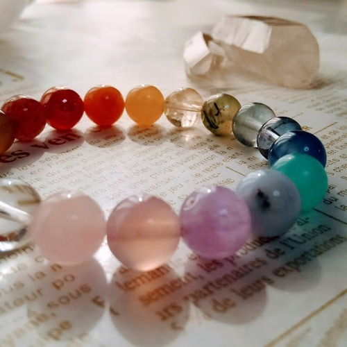 ☆彡受注制作☆彡 10mm 全部違う石のブレスレット 10ミリ 19COLORS 