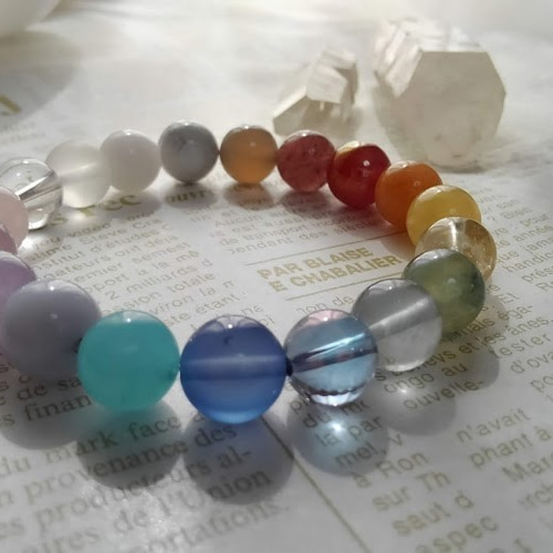 ☆彡受注制作☆彡 10mm 全部違う石のブレスレット 10ミリ 19COLORS 