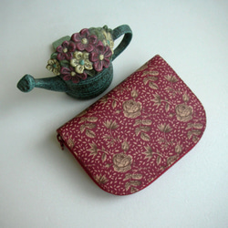 經典LIBERTY-繁錦玫瑰朵防水布-短夾/皮夾/零錢包/禮物 第2張的照片