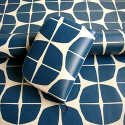 藍藍幾何防水布-短夾/皮夾/零錢包/禮物 第6張的照片