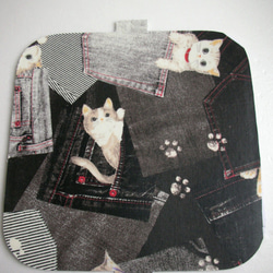 日本のターポリン「黒のカウボーイは猫を隠す」-ロングクリップ/財布/小銭入れ/ギフト 6枚目の画像