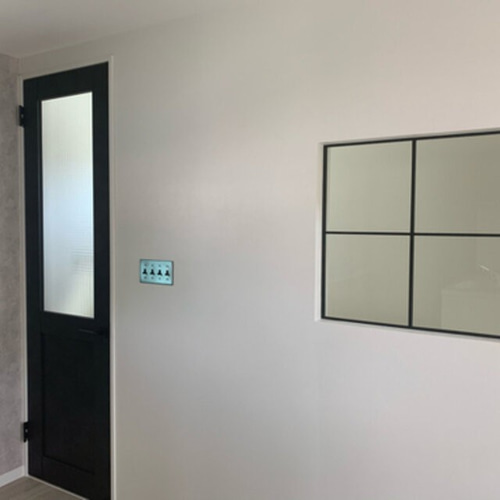 送料無料※ FIX窓／アイアン×透明ガラス 室内窓 W700×H700 その他家具