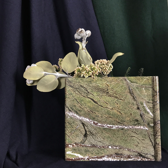 [カラー]森の果物の木の石の大理石の石の樫の木の花小さな長方形の家の装飾 3枚目の画像