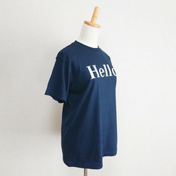 ・Hello. Tシャツ  ロゴTシャツ ネイビー  紺T 3枚目の画像