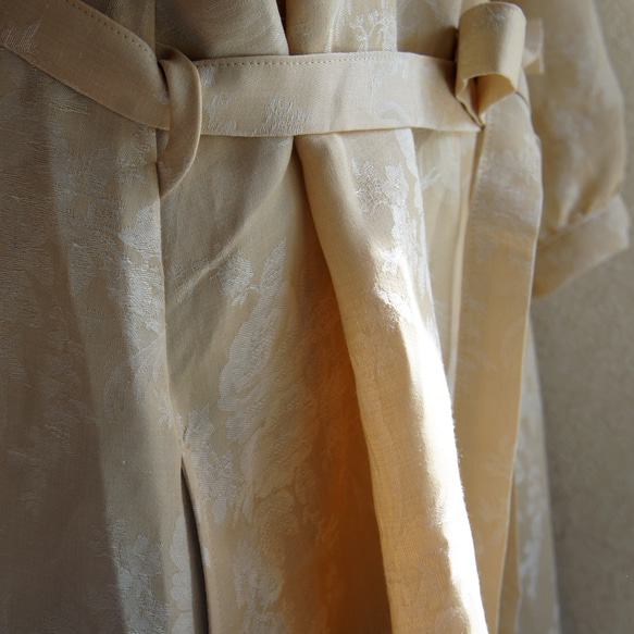 バニラcolorコットンジャガード　スタンド襟ワンピース 6枚目の画像
