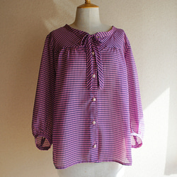 SALE! Chidori 粉紅色肩帶軛緞帶上衣和寬褲套裝 第2張的照片