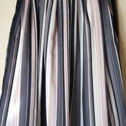 ドビーストライプ　シフォン　タックギャザースカート 3枚目の画像