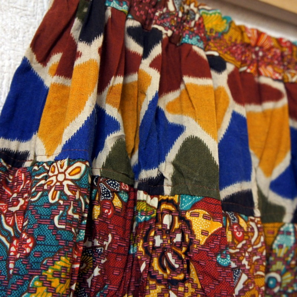 SALE!インドネシアバティック ティアードスカート 4枚目の画像