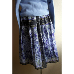 出售！藍色水粉卷褶裙 第2張的照片