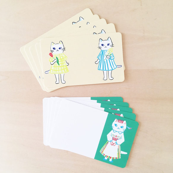 ネコのミニメッセージカード〜Spring Collection〜 2枚目の画像