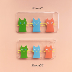 ３匹のネコのスマホケース 3枚目の画像