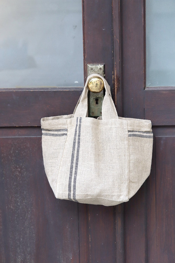 #20 法國亞麻托特包 - 自然鄉村 / 手提包 / 購物袋 第4張的照片