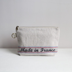 #28 France亞麻化妝包 - 法國亞麻 / 收納包 / 水洗質感 第1張的照片