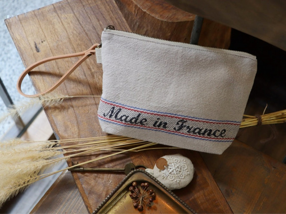 #28 France亞麻化妝包 - 法國亞麻 / 收納包 / 水洗質感 第6張的照片