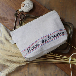 #28 France亞麻化妝包 - 法國亞麻 / 收納包 / 水洗質感 第8張的照片