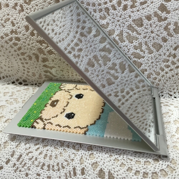 【SALE】折りたたみミラーM(フレンチブルドッグちゃんズ) 2枚目の画像