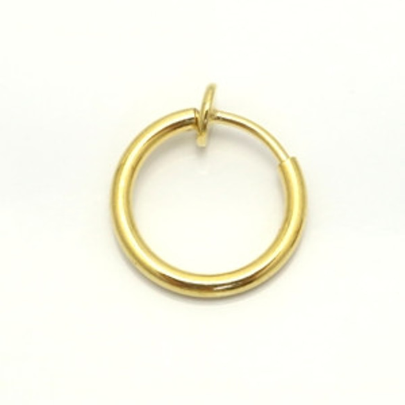 foop-earring-nfgold フープイヤリング13mm（ゴールド）【1個】ニッケルフリー 1枚目の画像