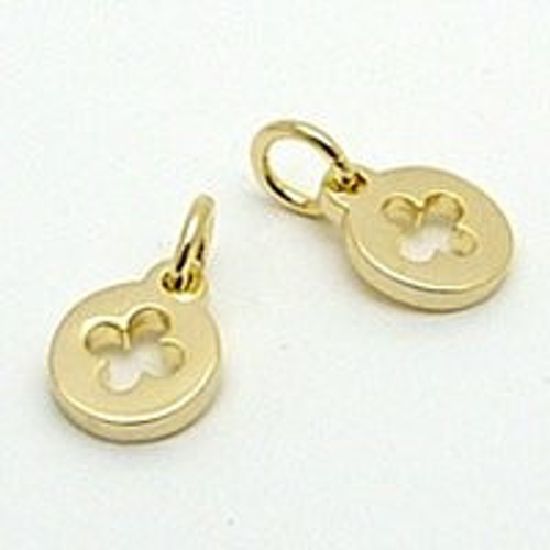 ラウンド用品・アクセサリー cc Z-361-gold ラウンドクローバー型抜き(ゴールド)【1個