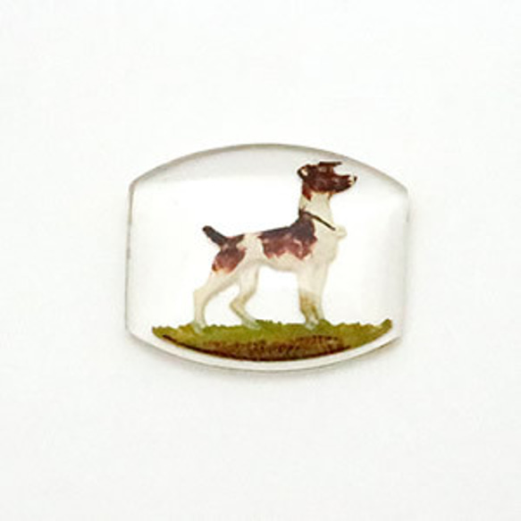 【70％OFF】 intaglio-dog-6 ヴィンテージインタリオガラス： 変形スクエア アクセサリー