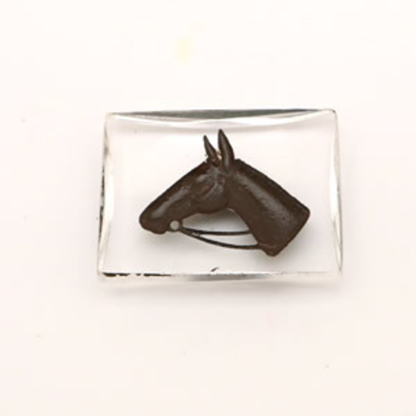 intaglio-horse-11 ヴィンテージインタリオガラス： スクエア Horse20×15mm【1個】 2枚目の画像