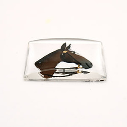 intaglio-horse-11 ヴィンテージインタリオガラス： スクエア Horse20×15mm【1個】 3枚目の画像
