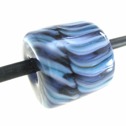 藍色、紫色條紋~琉璃珠項鍊 第3張的照片
