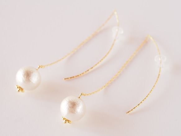 Swing Cotton Pearl Pierce ＊ 第3張的照片