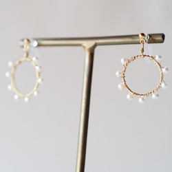 [イヤリング] Circle Pearl Earring ◯ 2枚目の画像