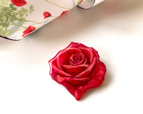 幻　80s ChristianDior　大ぶり　薔薇　ブローチ 幻80s ChristianDior大ぶり薔薇ブローチ