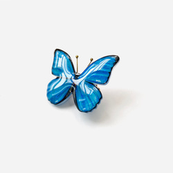 青い蝶々のブローチ 4枚目の画像