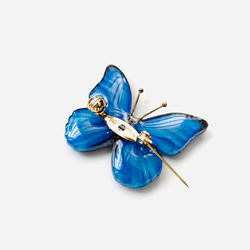 青い蝶々のブローチ 5枚目の画像