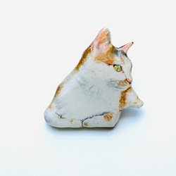 「ザ⭐︎家ネコ」リアル三毛猫ブローチ 1枚目の画像