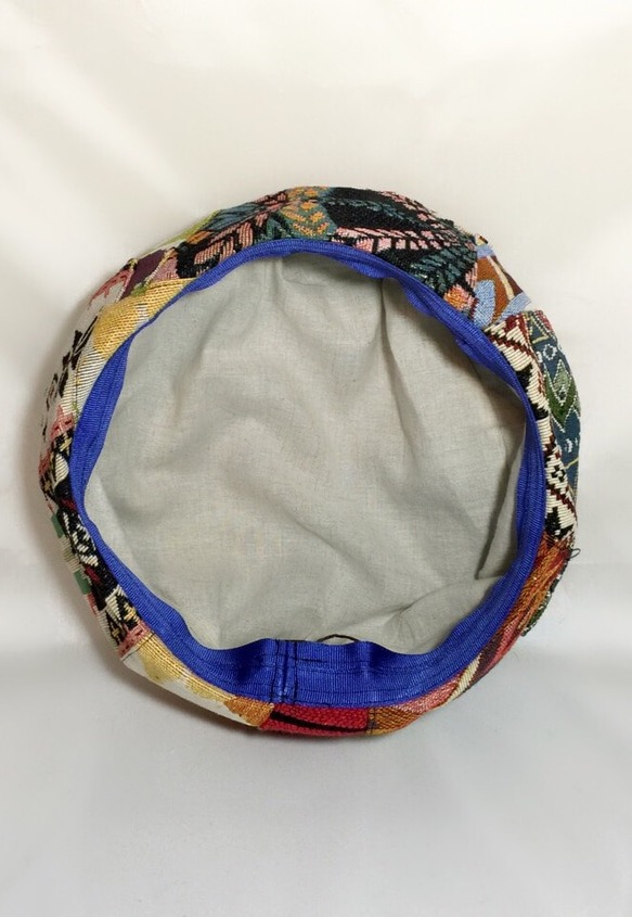 ゴブラン織ツギハギベレー帽 5枚目の画像