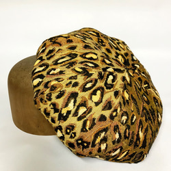 ゴブラン織りヒョウ柄ベレー帽 1-61 2枚目の画像