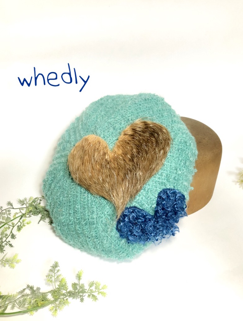 ハートのファーのベレー帽 1-72 7,810円