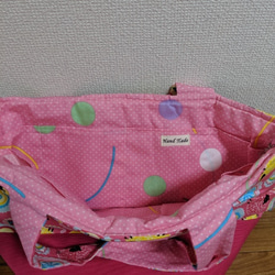 『福袋(Ｃreema限定)セール』大きめトートバッグ&ポーチ　ピンクひつじ 4枚目の画像