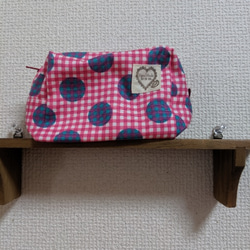 『福袋(Ｃreema限定)セール』大きめトートバッグ&ポーチ　ピンクひつじ 8枚目の画像