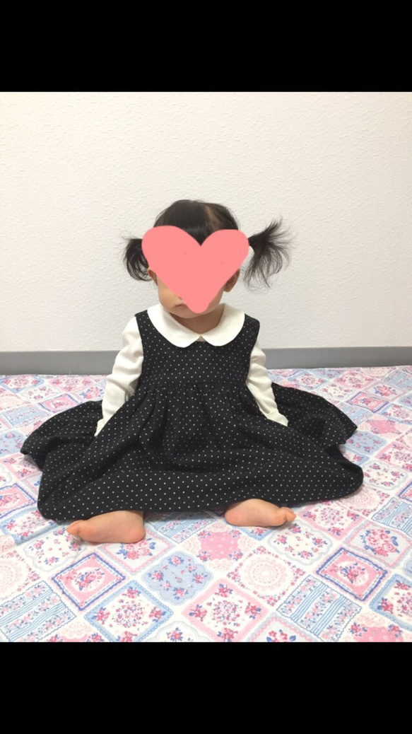 黒のピンドットワンピース 4枚目の画像