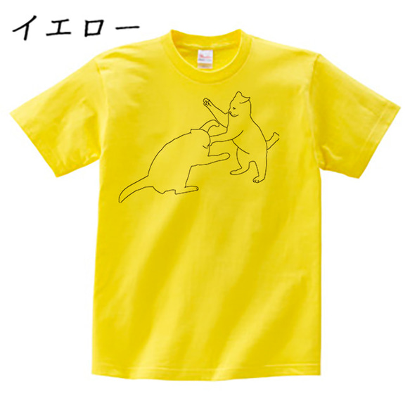ネコTシャツ  "ケンカ" 10枚目の画像
