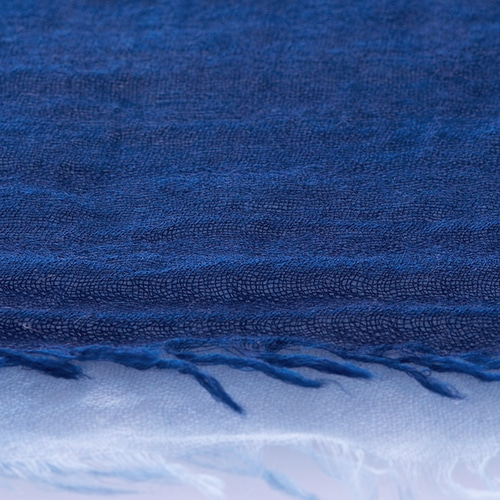 本藍染めカシミヤストール（グラデーション） HK11-0002-1 ストール