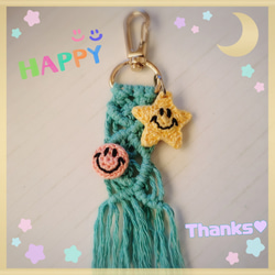 SALE( * ॑꒳ ॑*)♡】大人気◇Mix編み【マクラメキーホルダー】◇ニコ