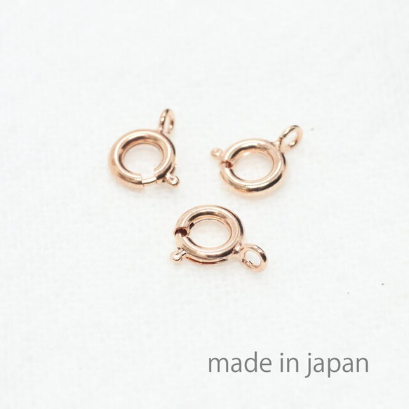 SALE★国産品【色：ピンクゴールド】引き輪-6mm-9個（3個入り×3） 2枚目の画像