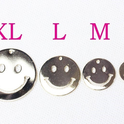 15mm【4個】SMILE＊にこちゃんチャーム-Ｋ28（L）《金色》 4枚目の画像