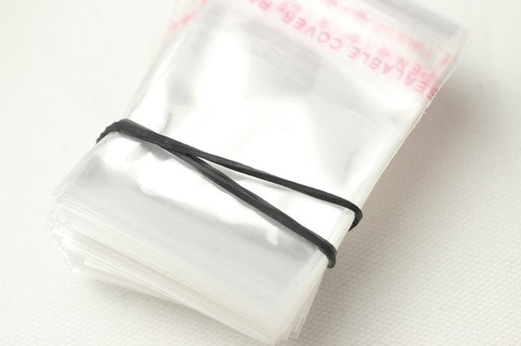 ミニミニ3×3cm【約400枚】中国製OPPパック（テープ付）※注あり 2枚目の画像