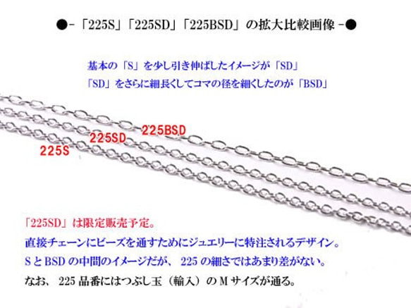 SALE★国産チェーン-225S《ピンクゴールド》1ｍ 3枚目の画像