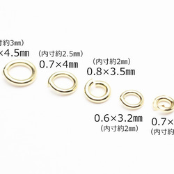 【丸カン】0.7×3mm-15g（約645個）韓国製（真鍮）【金色】① 2枚目の画像